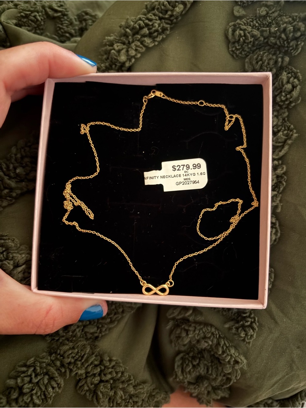 14KT Solid Gold Infinity Necklace